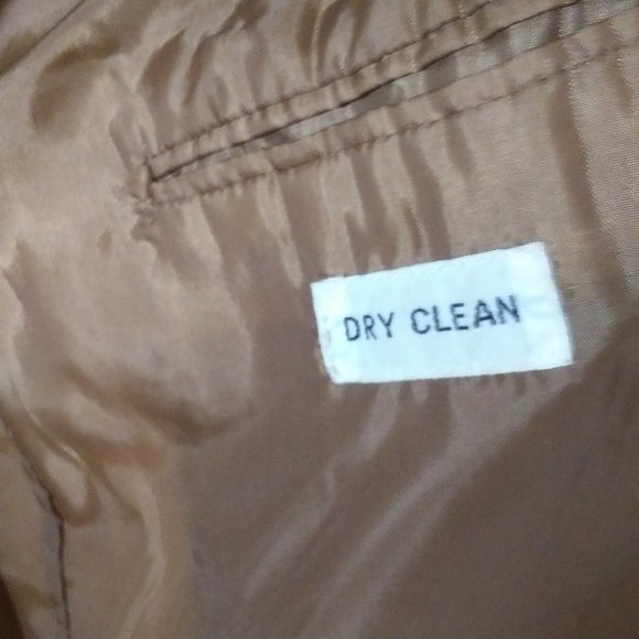 🔴Sold🔴Vintage Retro Goldish Tan and Cream Plaid Blazer - Picture 7 of 8